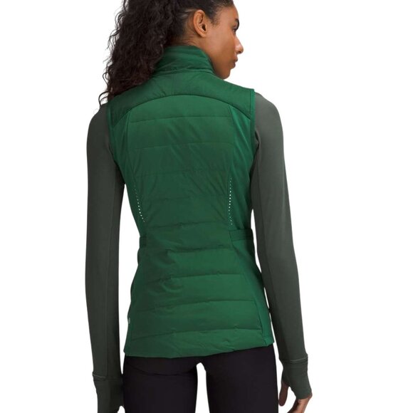 Lululemon Quilted Vest Women’s 8 Green Down For It All Everglade Athleisure - Picture 3 of 16